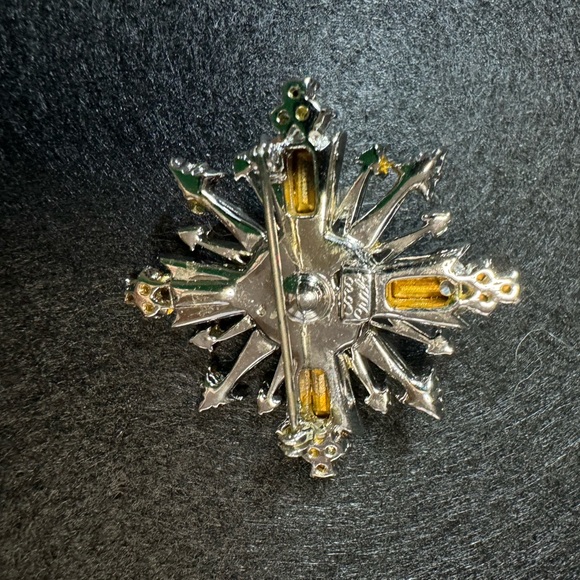 Amazingly Beautiful signed Coro Craft Rhinestone Brooch Starburst - Picture 4 of 4
